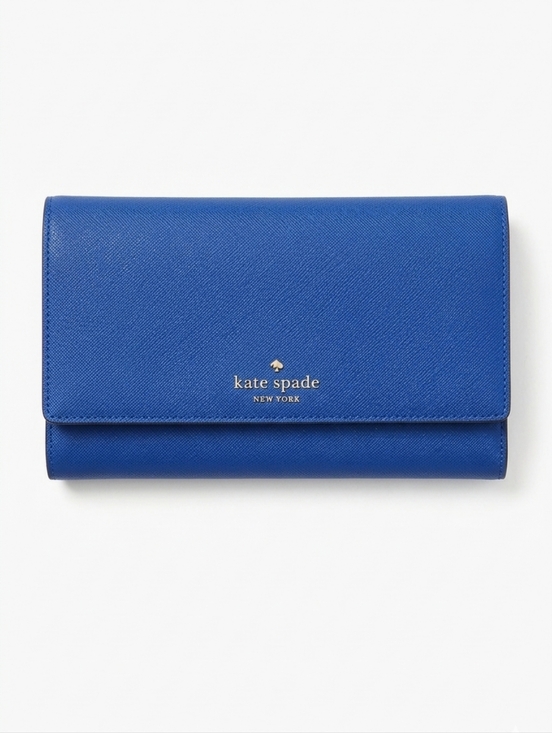 kate spade Handbags - kate spade New York Trifold Cobalt Blue Saffiano Continental Wallet